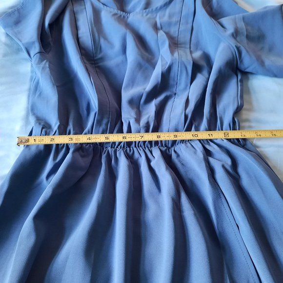 Cornflower Blue Split Hem Maternity Nursing Maxi Dress - NWT, Size S - Picture 13 of 16